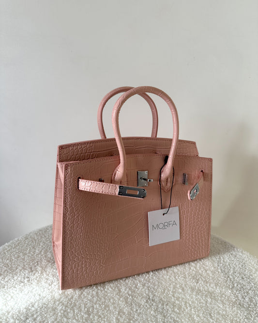 MIRA (Cuir effet croco) - ROSE